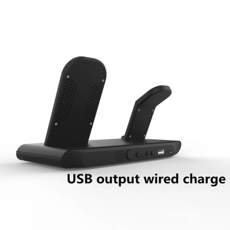 Док станція Wireless Charger AL-23 4в1 15W для Apple iPhone 8-15/Apple Watch 2-8 AirPods Чорний (15021026) - фото 7