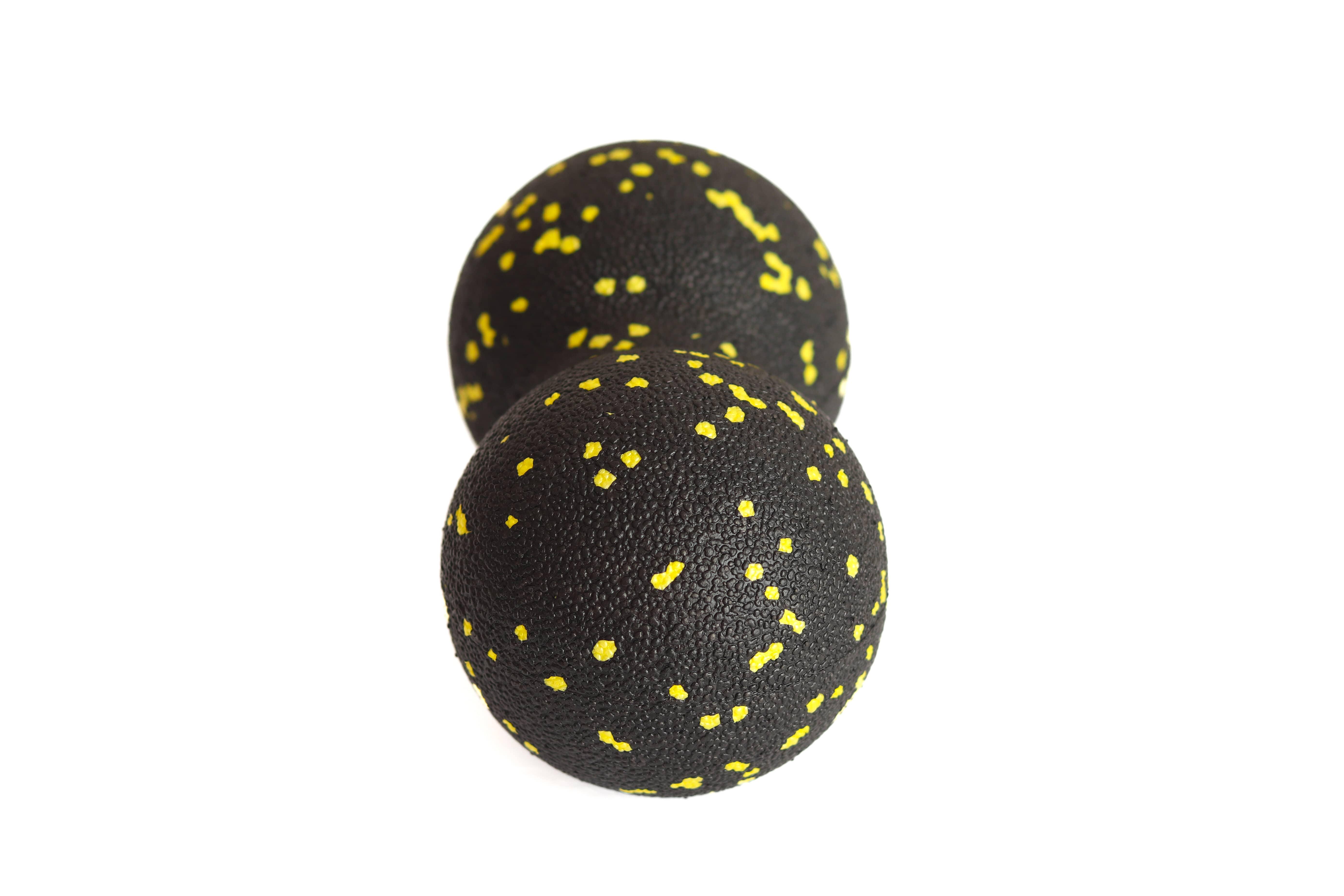 Мяч массажный двойной МФР для спины Peanut Double Ball 16х8 см Black/Yellow - фото 2