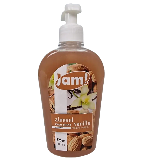 Крем-мило рідке JAM Мигдаль та ваніль з дозатором з гліцерином 325 г (4820270630938)