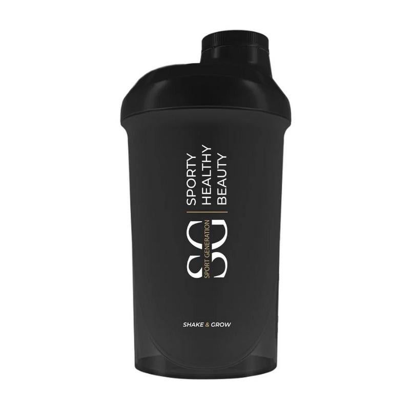 Шейкер для протеина и спортивного питания с крышкой на резьбе Sport Generation Shaker 500 мл Черный