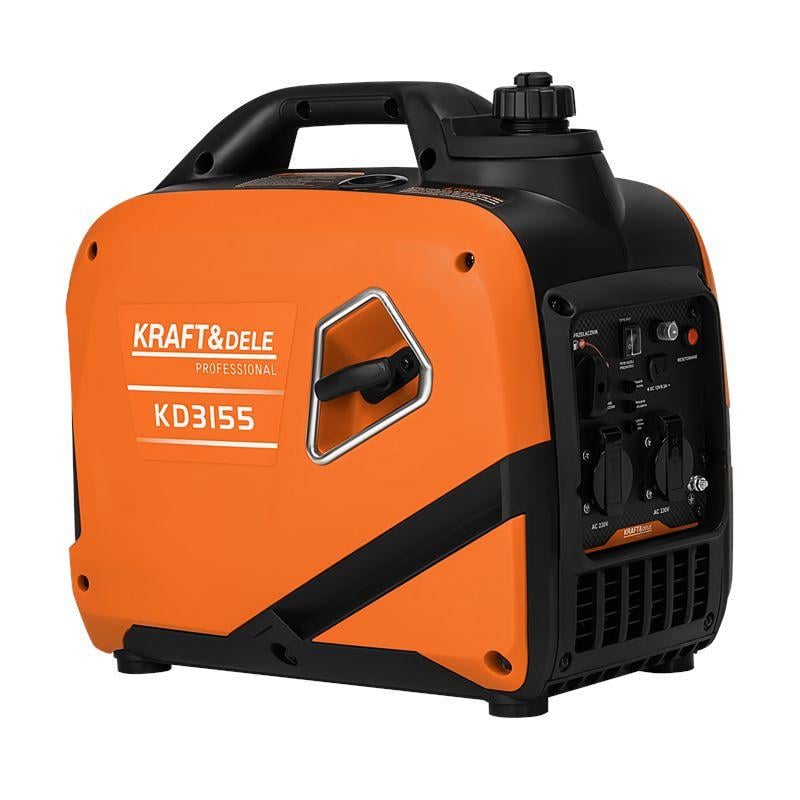 Генератор інверторний Kraft&Dele KD3155 ECO 2.3/2.6 кВт Помаранчеивй (KD3155)