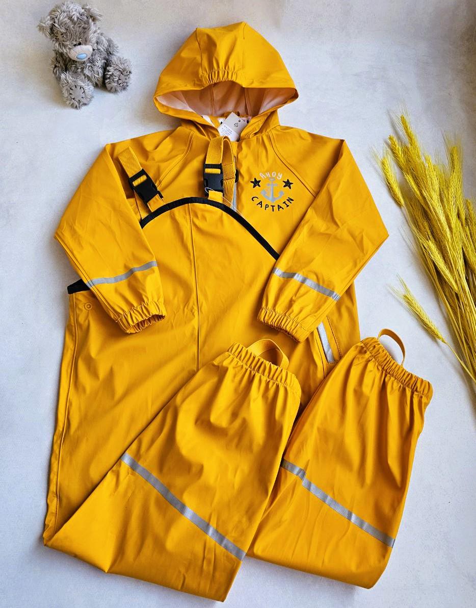 Дождевик-комплект для мальчика Lupilu без утепления 122-128 см.