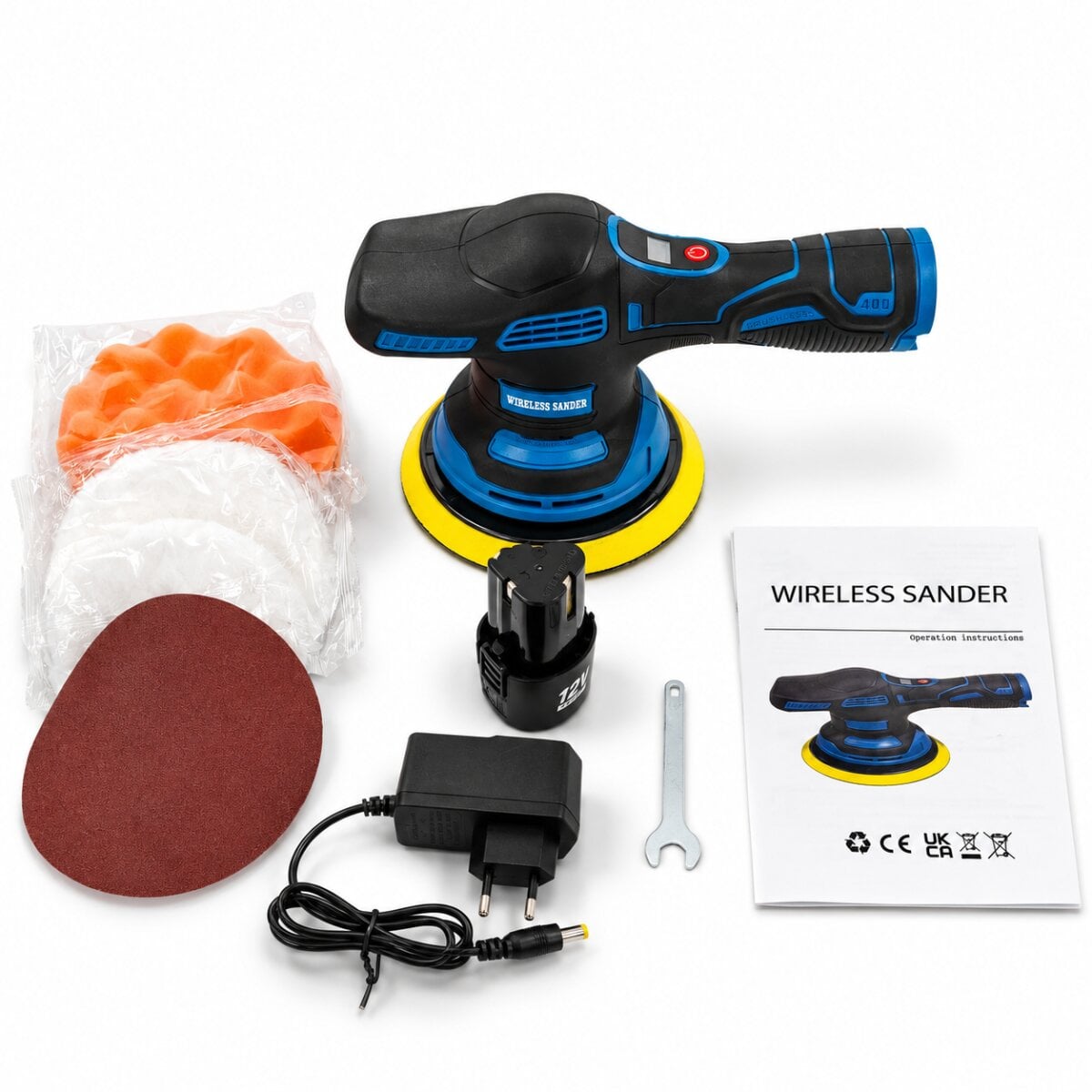 Полірувальна машинка акумуляторна Waxing Polisher з насадками 380W (YK49)