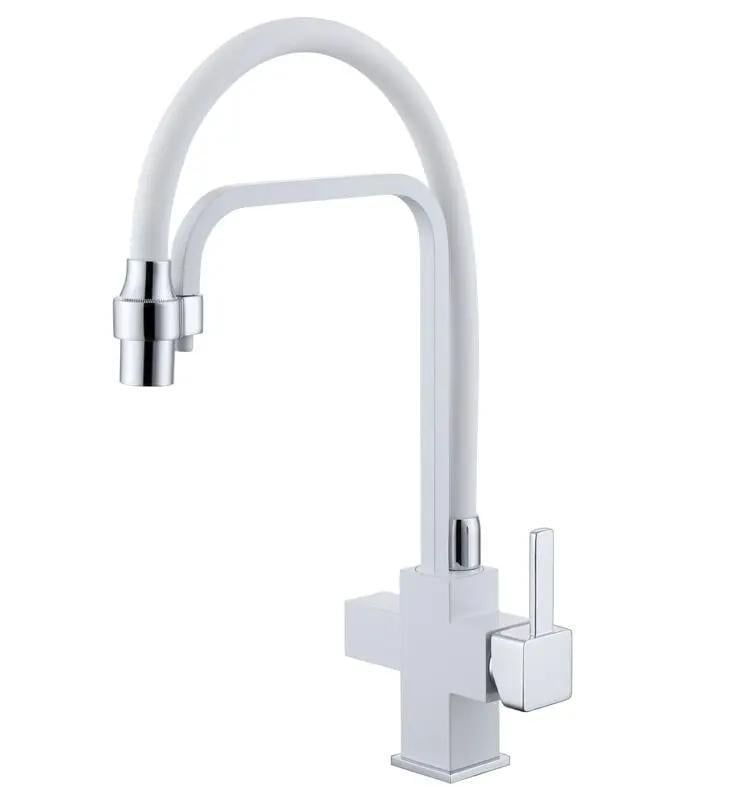 Комбинированный смеситель Fabiano FKM 31.11 Alpine White 02