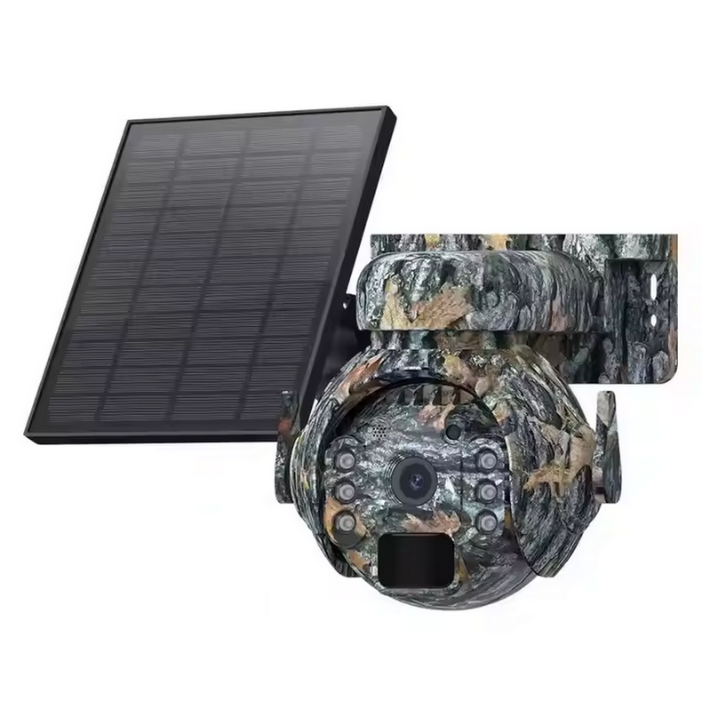 Камера відеоспостереження вулична Inqmega SHIWOJIA 515CG Sim 4G 4 Мп 5200 mAh сонячна панель/датчик руху/нічне бачення IP65 UBox App