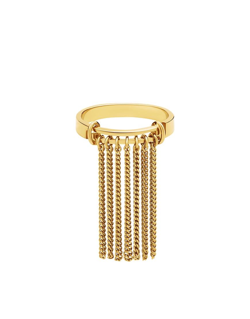 Каблучка з ланцюжками Confidence yellow жіноча IVA JEWELRY позолочена 18