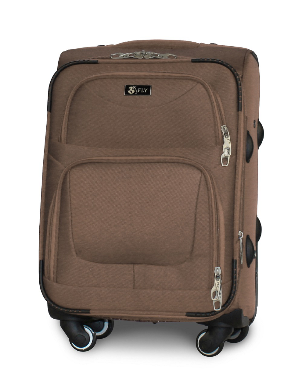 Валіза ручна поклажа Fly 1220 мала на 4 колесах 54х35х22 см Бежевий