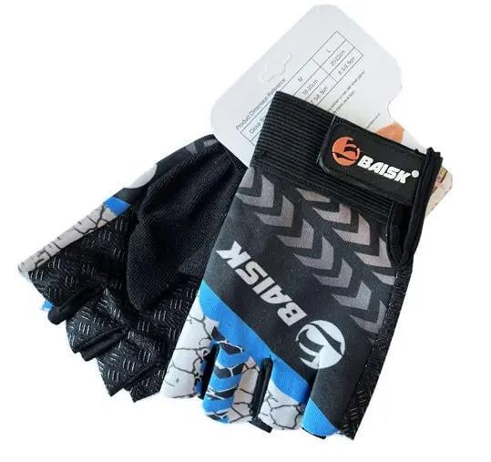 Велосипедные перчатки беспалые Baisk BSK-002 One size Black/Blue (25441764)