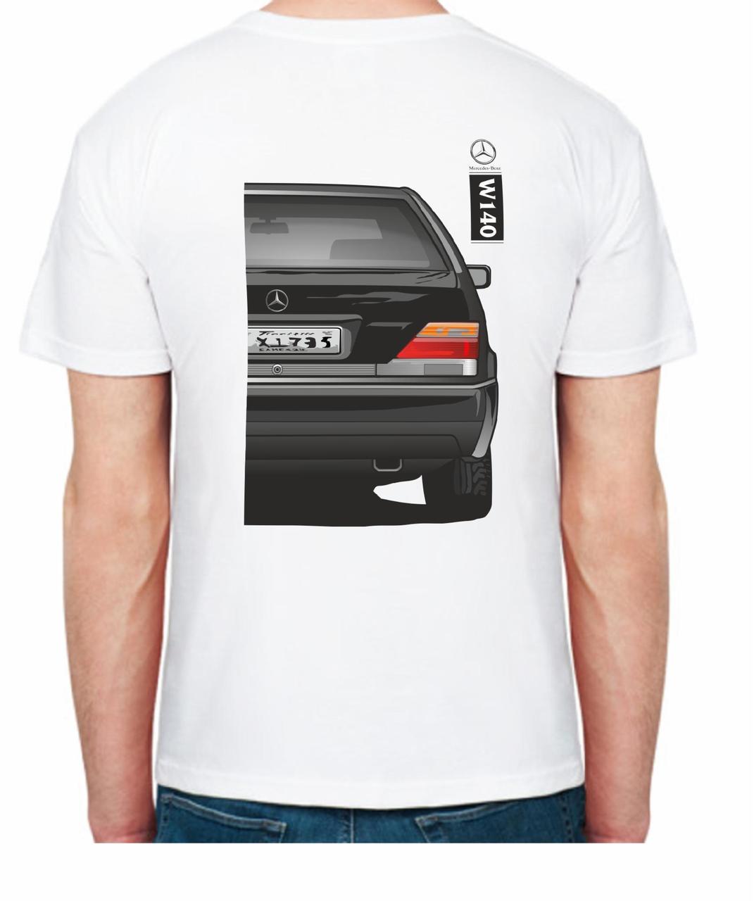 Футболка чоловіча Avtolife Mercedes-Benz W210 Stock FR 207211 M Чорний/Білий (2496438609) - фото 2 Футболка чоловіча Avtolife Mercedes-Benz W210 Stock FR 207211 M Чорний/Білий (2496438609) - фото 2