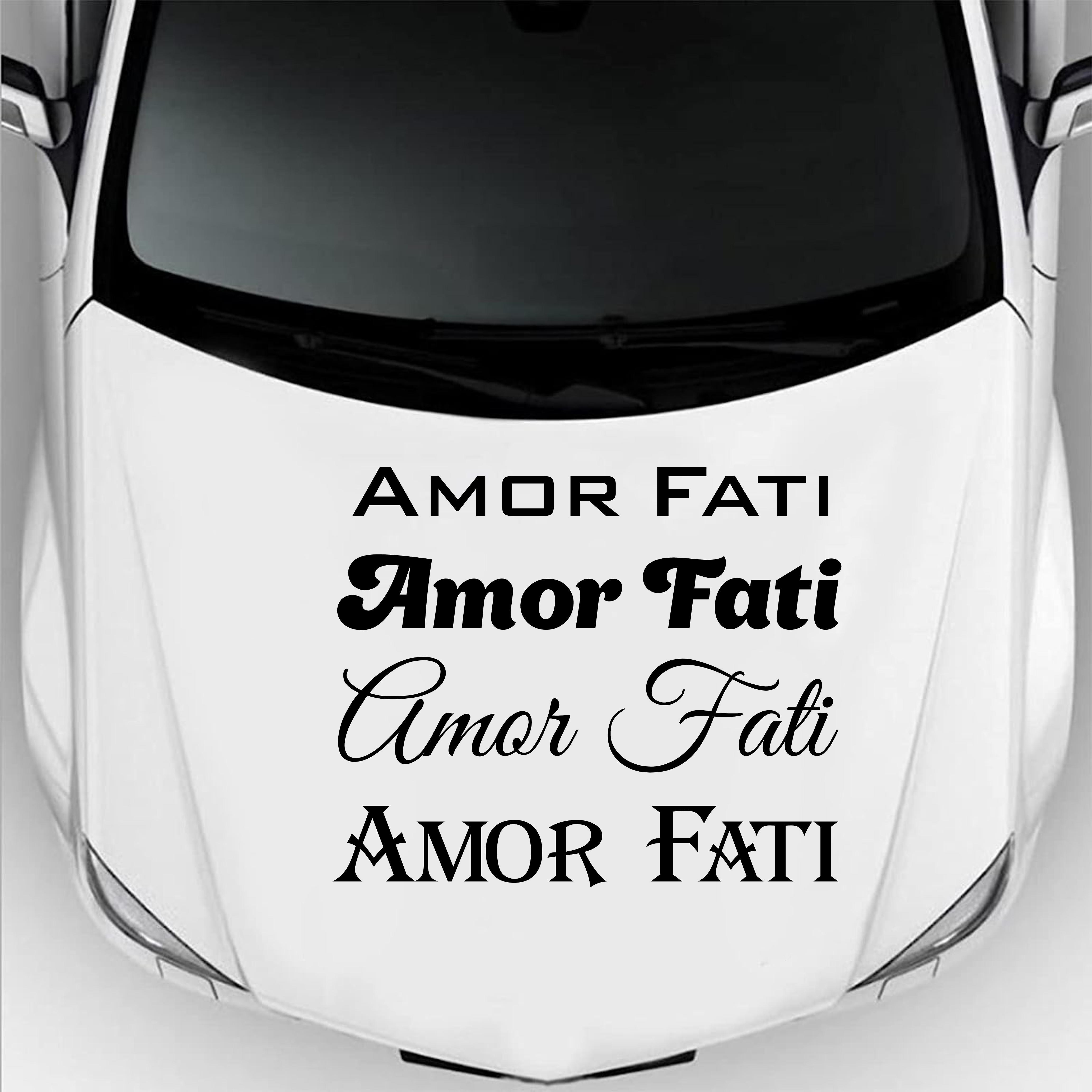 Наклейка на авто Oracal "Amor Fati" 50х6 см Черный (NA000-55-b5) - фото 1