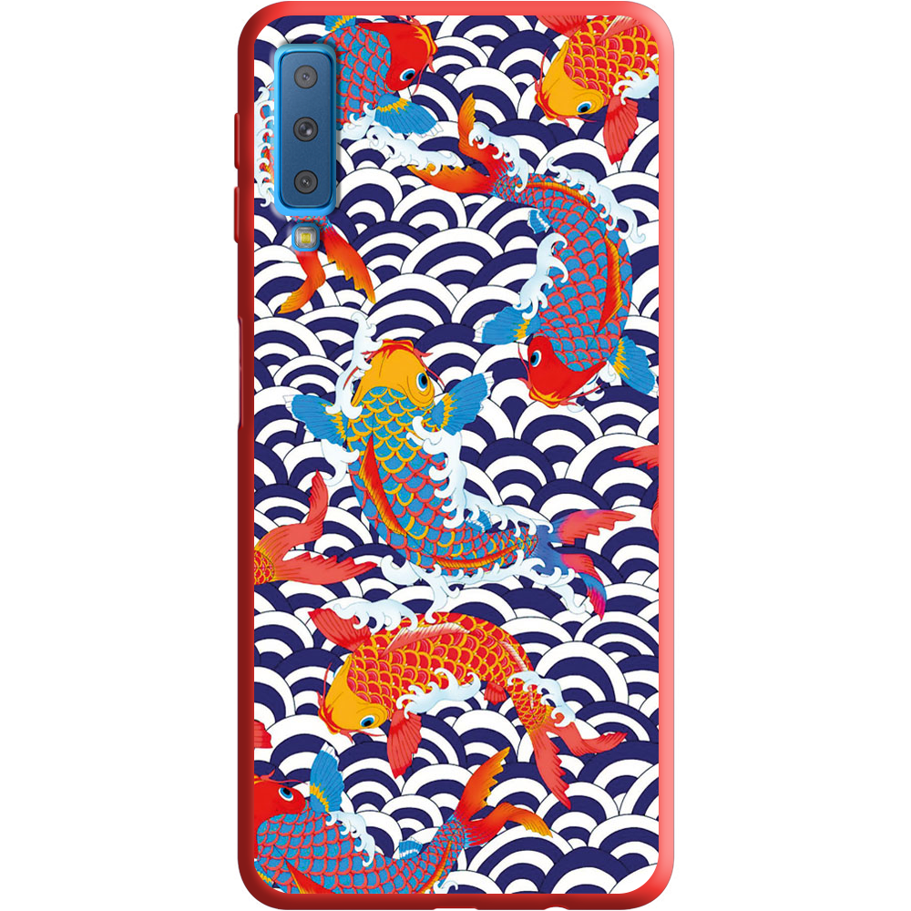 Чехол Boxface Samsung A750 Galaxy A7 2018 Koi Fish Красный силикон (35481-up2477-36138)