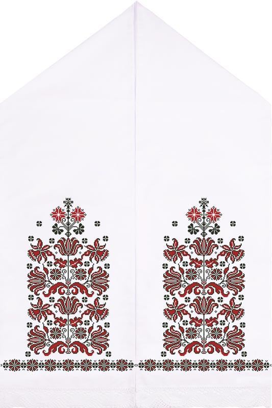Схема Свадебный рушник для вышивки бисером и нитями на домотканом полотне (ТР053дн5099)