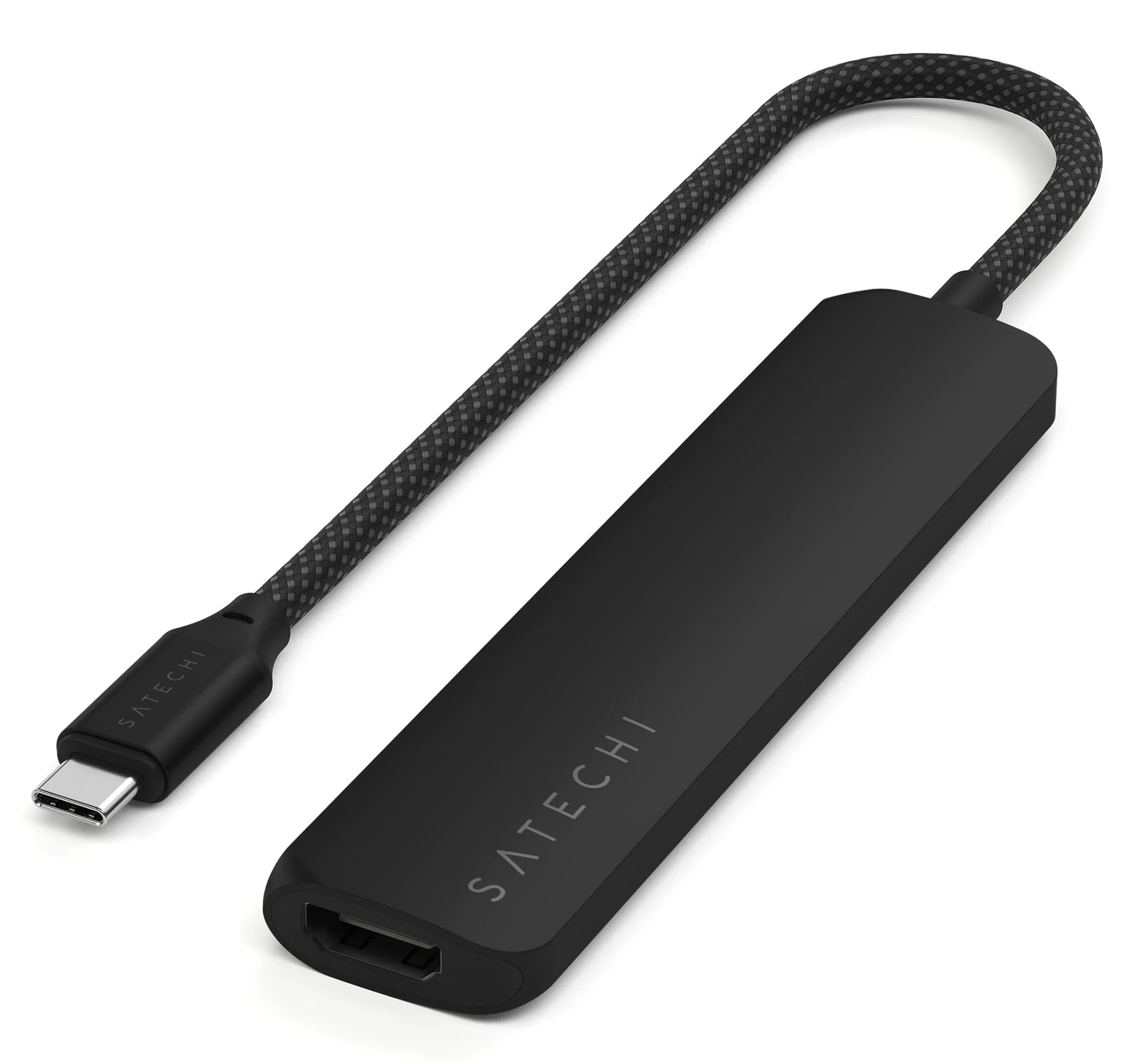 Многопортовой адаптер Satechi 6-in-1 USB-C Slim Multiport Adapter 4K Black (ST-P6SK)