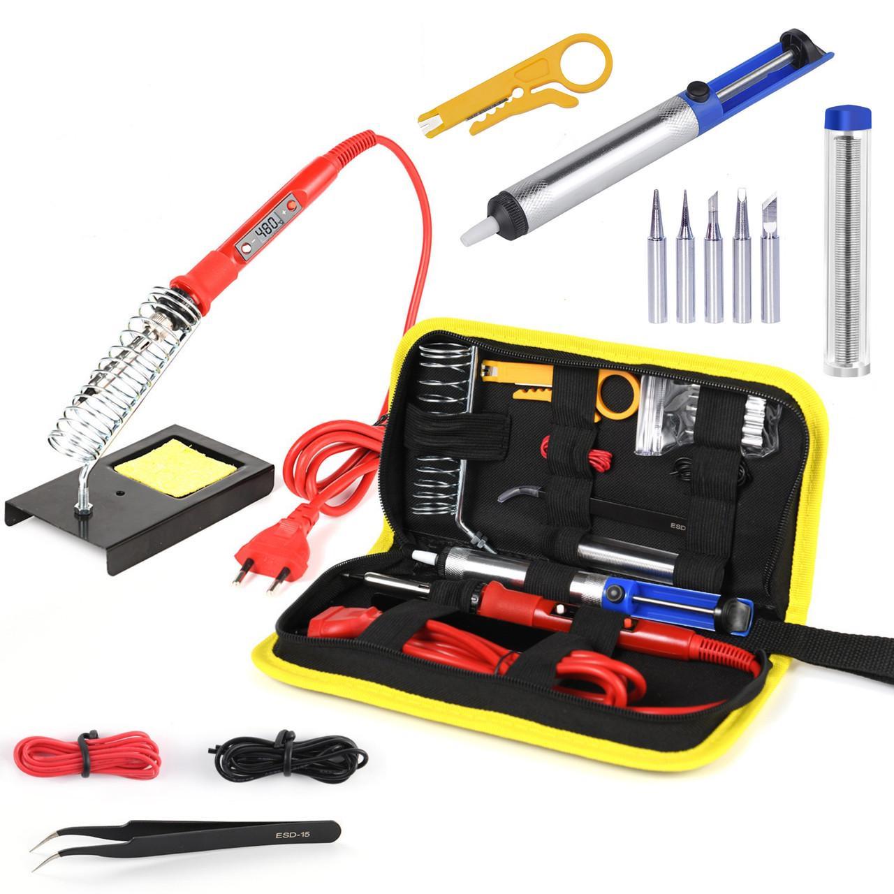Набор для профессиональной пайки SolderXpert 80W 15в1 80 Вт Red (137637)