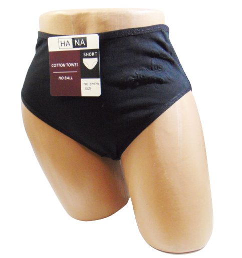 Женские трусы Hana 38029 с выбитым узором сбоку 3XL Черный (1920977297)