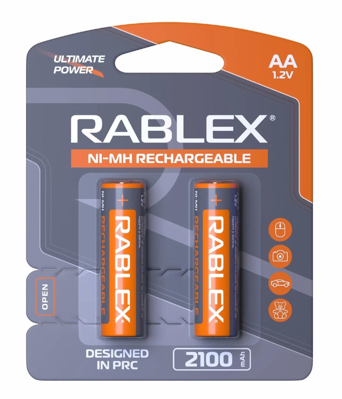 Акумулятор Rablex HR06/AA 2100 mAh 2 шт. (4819840001247-E3)