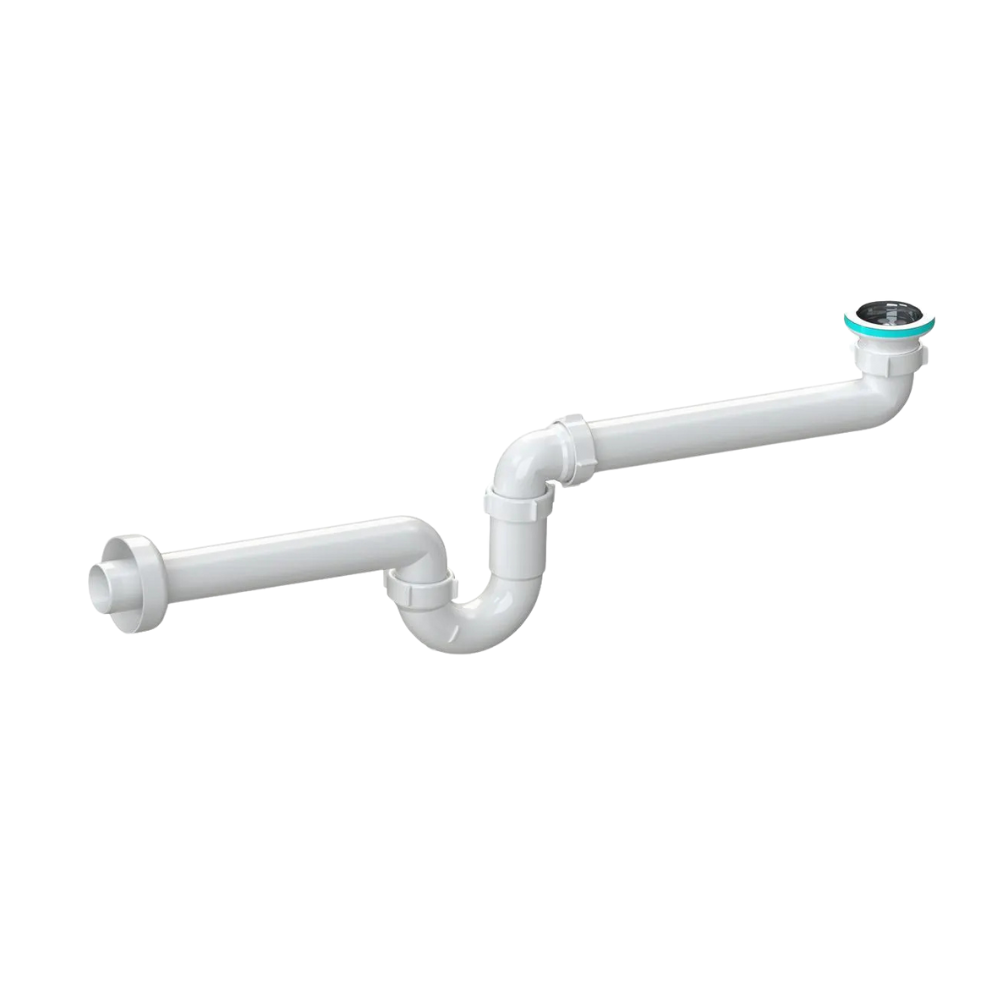 Сифон для мойки умывальника SoloPlast Н0411 с декоративной розеткой (2518144226)