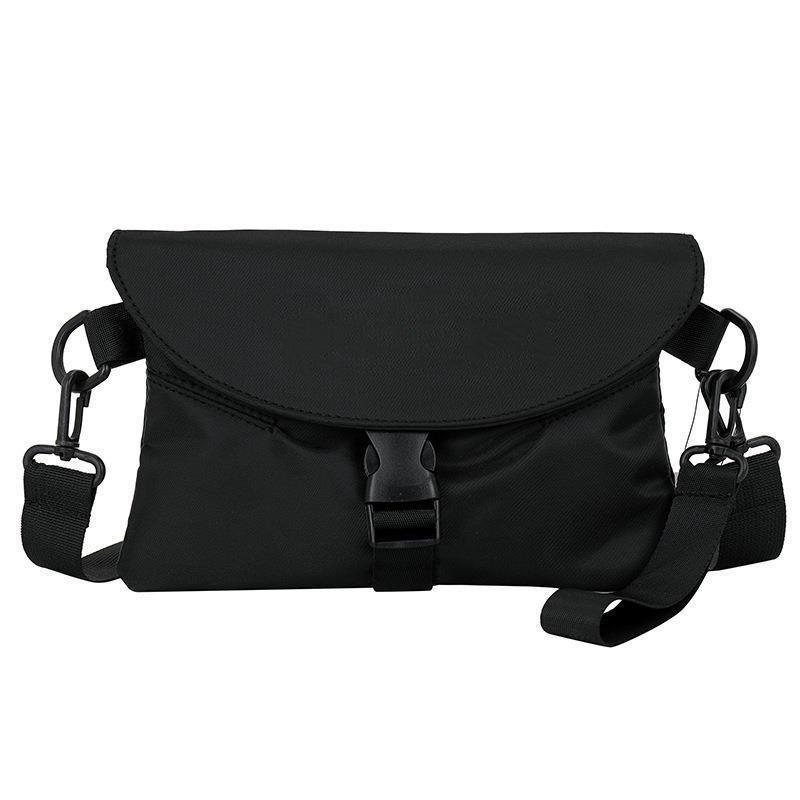 Чоловіча сумка месенджер через плече з тканини оксфорд 24х15 см Чорний (29677)