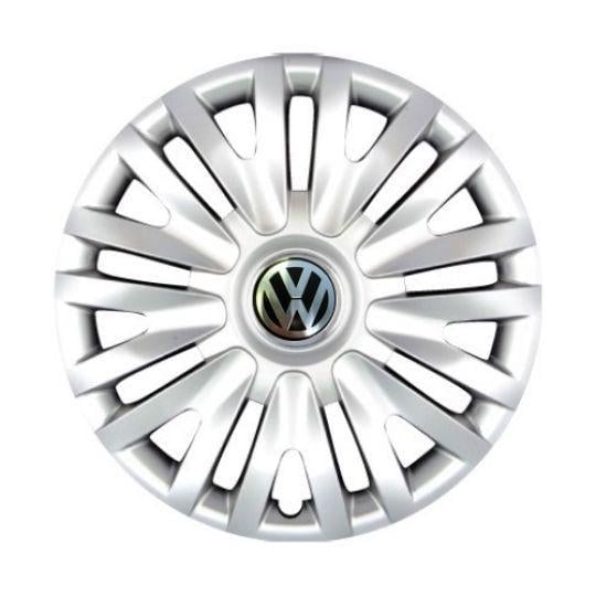 Ковпаки автомобільні SKS 412 R16 з логотипом Volkswagen 4 шт. Сріблястий