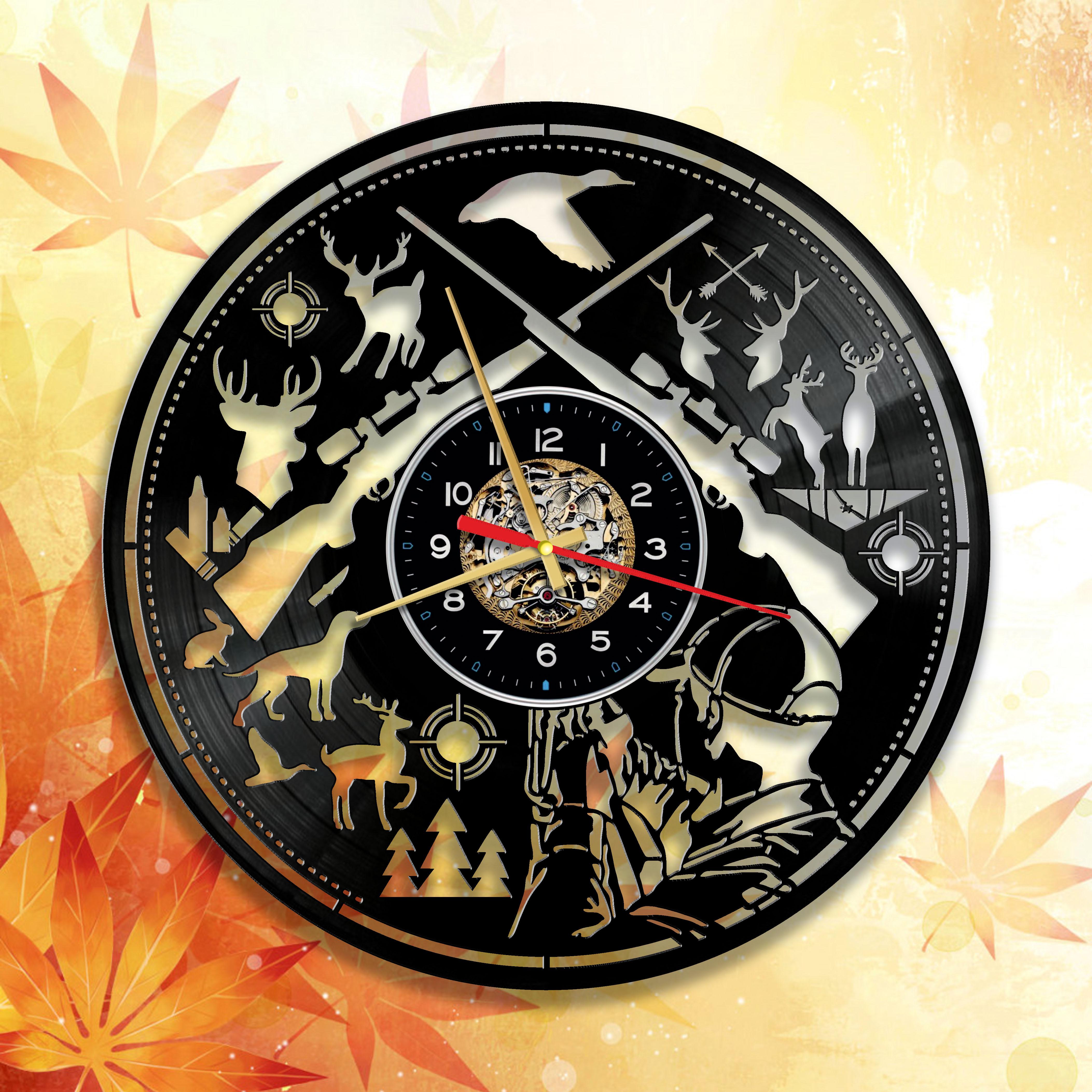 Часы настенные Охота 3347 из виниловой пластинки