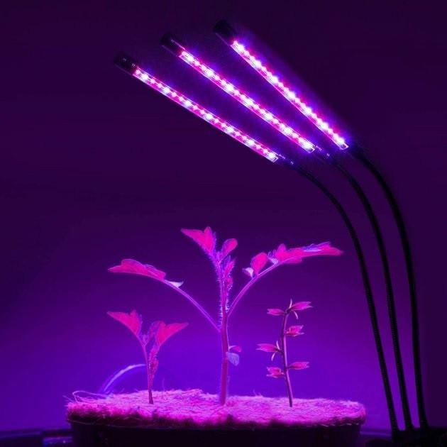 Фітолампа світлодіодна для рослин Plant Grow Light-3 із таймером Black (019024) - фото 2