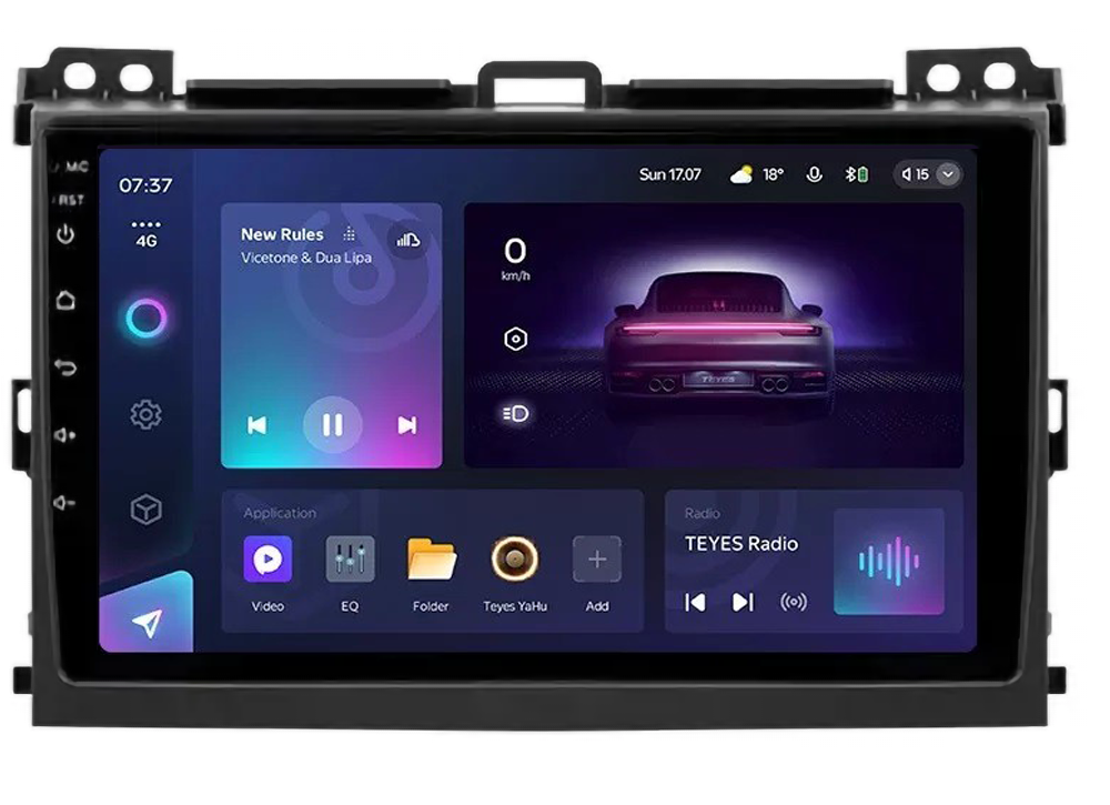 Штатная магнитола Teyes CC3 2K 4+32 Gb Toyota Land Cruiser Prado 3 J120 2004-2009 A 9" (AR-75866)