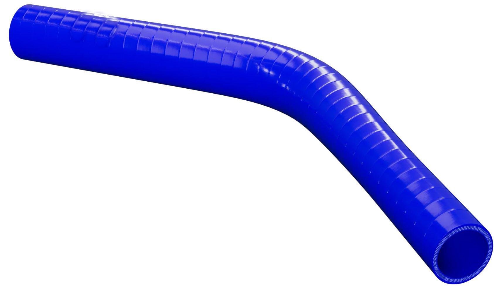 Патрубок силіконовий кутовий 45° DN 80x152x5 мм 0,3 МПа Синій (1509045080080BE)
