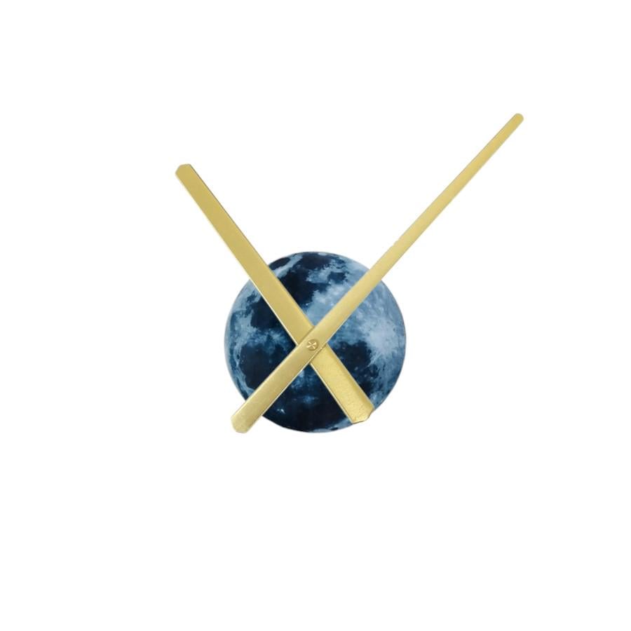 Часовой механизм Светящаяся Луна стрелка 29 см Голубой/Золотистый (1783-6)