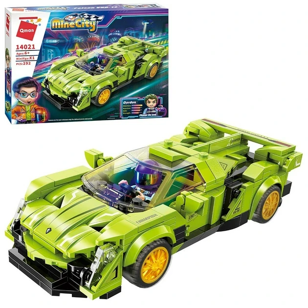 Конструктор Qman Спорткар 292 дет.