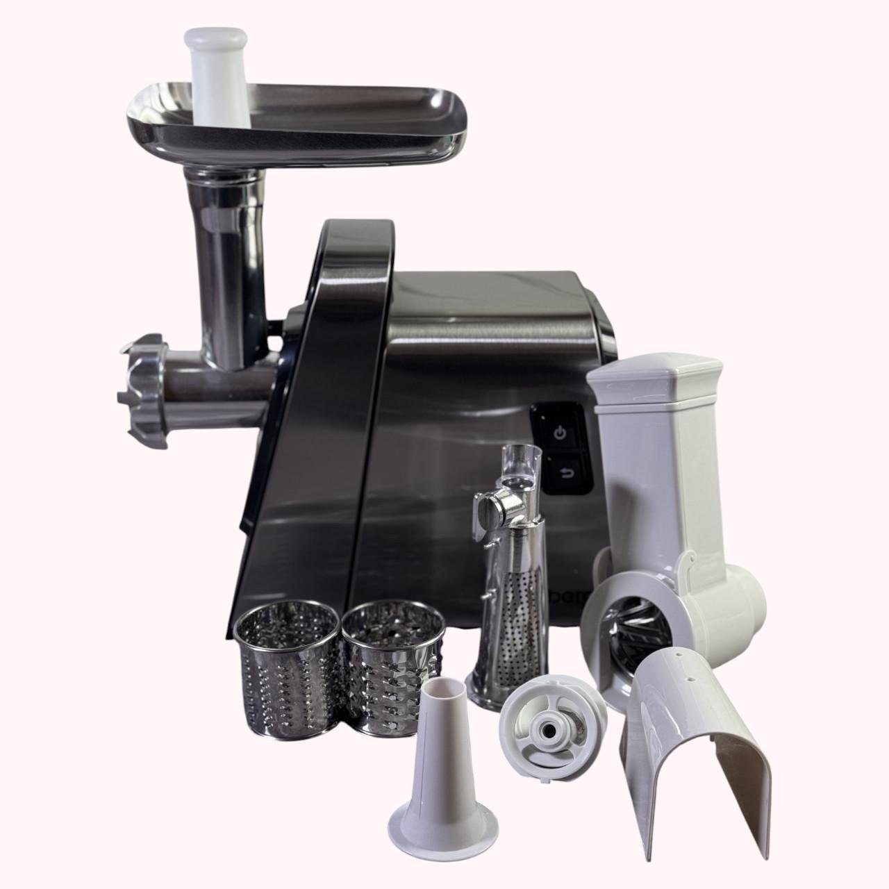 М'ясорубка електрична Rainberg RB-2271 з функцією овочерізки та соковижималки 3000 Вт (є41)