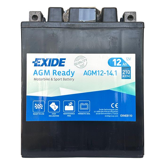 Мото аккумулятор EXIDE Ready AGM 6СТ-12Ah Аз 210А (EN) AGM12-14.1