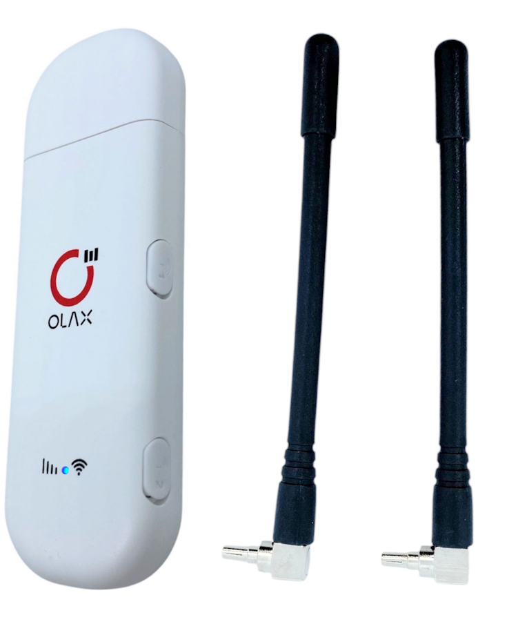 Роутер модем WIFI 4G Olax Олакс F 90 MIMO сим карта 2 выхода под антенну и 2 антенны по 5 дбi