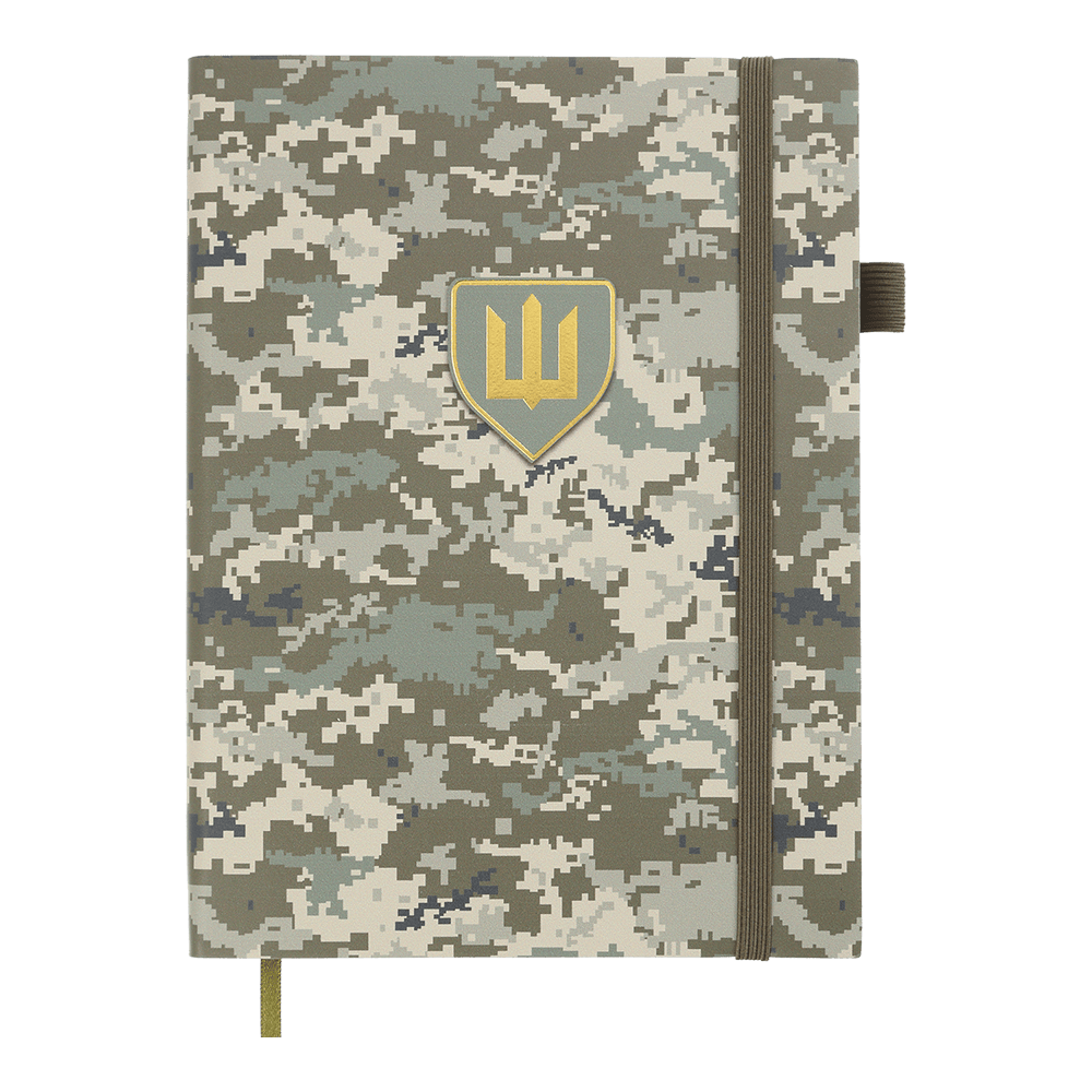 Дневник датированный 2025 Buromax MILITARY А5 336 стр. Светло-зеленый (BM.21134-15)