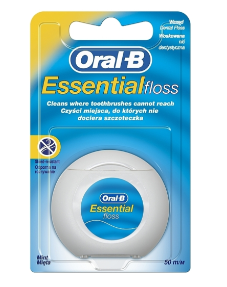 Зубная нить Oral-B EssentialFloss со вкусом мяты 50 м (30201)