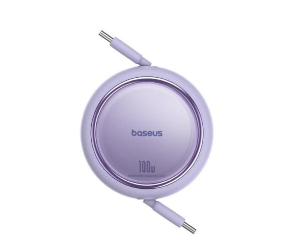 Кабель Data BASEUS Free2Draw Mini Retractable Type-C to Type-C 100W 1 м Nebula Purple
