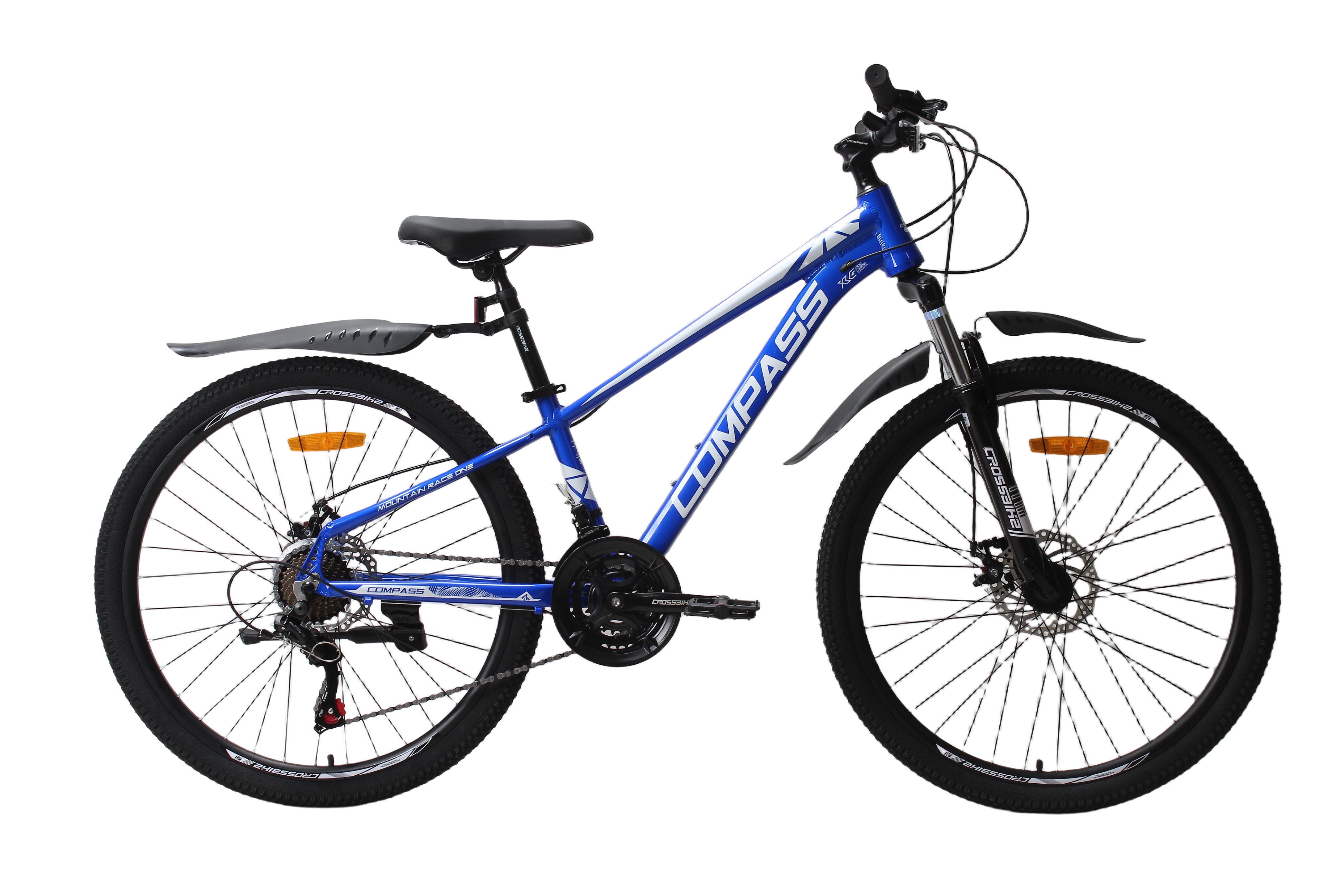 Велосипед CrossBike COMPASS 26" 12,5" Сине-белый