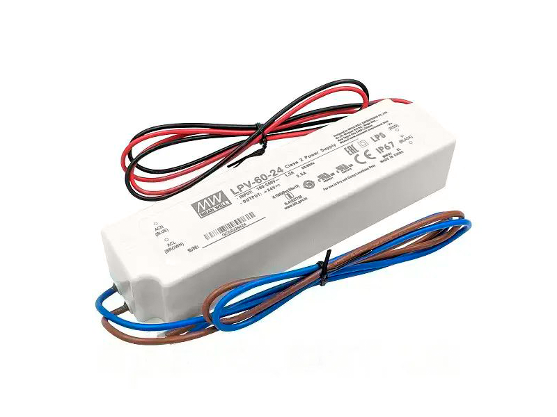 Блок питания Mean Well 24 В 60 Вт IP67 (5886)