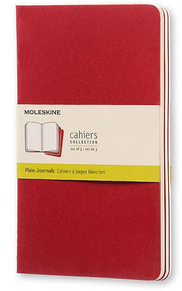 Набір блокнотів Moleskine Cahier 3 шт. Бордовий (CH118)