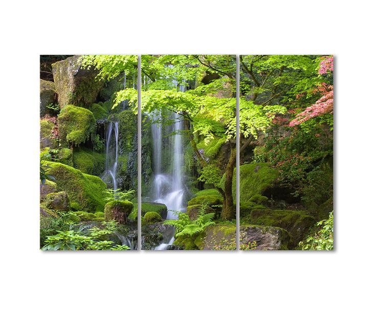 Картина модульная Вашингтон-парк водопад 3 модуля 90x135 см