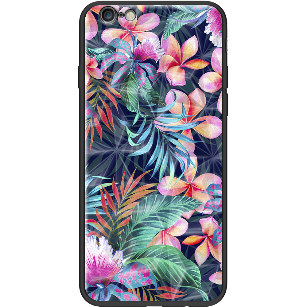 Чехол Boxface iPhone 6 flowers in the tropics Черный силикон с призмой (24523-up1971-37854)