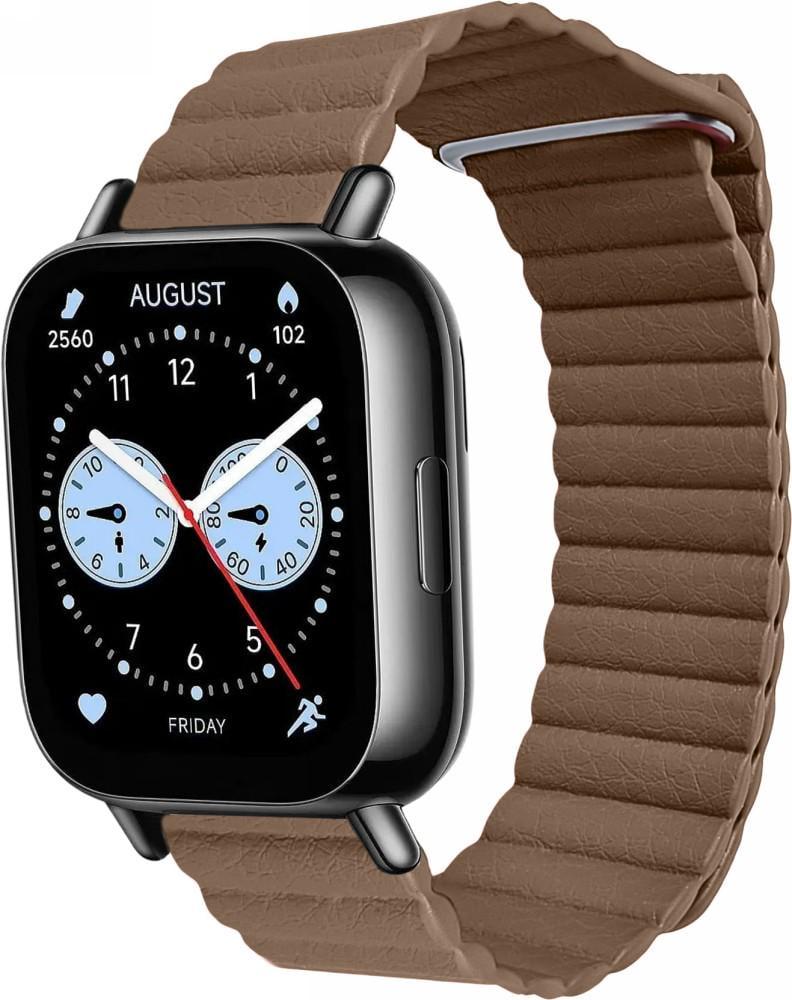 Ремешок кожаный Genis для Redmi Watch 5 Lite/5 Active Brown (40148-30)