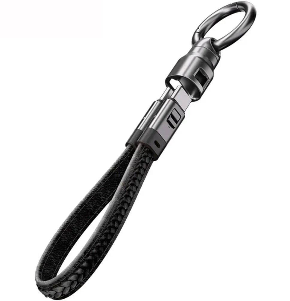 Кабель Primolux Type-C to Type-C PD3.1 240W 5A короткий с карабином для зарядки Black (2809365646)