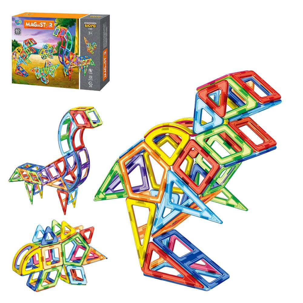 Детский магнитный конструктор Динозавры 97 деталей (LT2003)