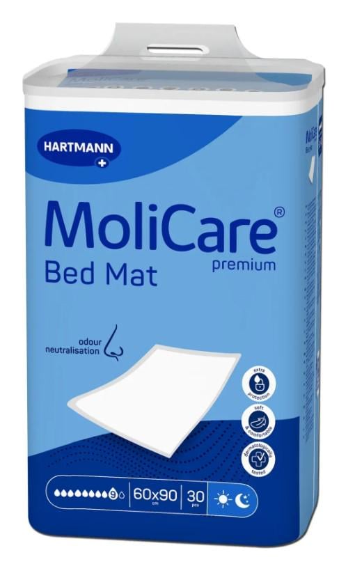 Пеленка поглощающая гигиеническая MoliCare Premium Bed Mat 9 капель 60x90 см 30 шт.