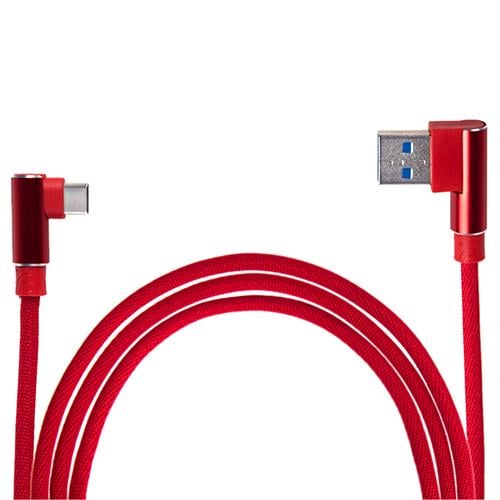 Кабель USB-Type С 90° Red