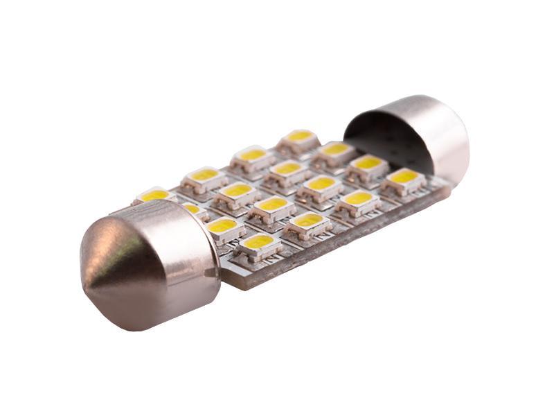Автомобильная лампа светодиодная LEDUA S85 39 мм 16 SMD 1206 12V Белый (537) Автомобильная лампа светодиодная LEDUA S85 39 мм 16 SMD 1206 12V Белый (537)