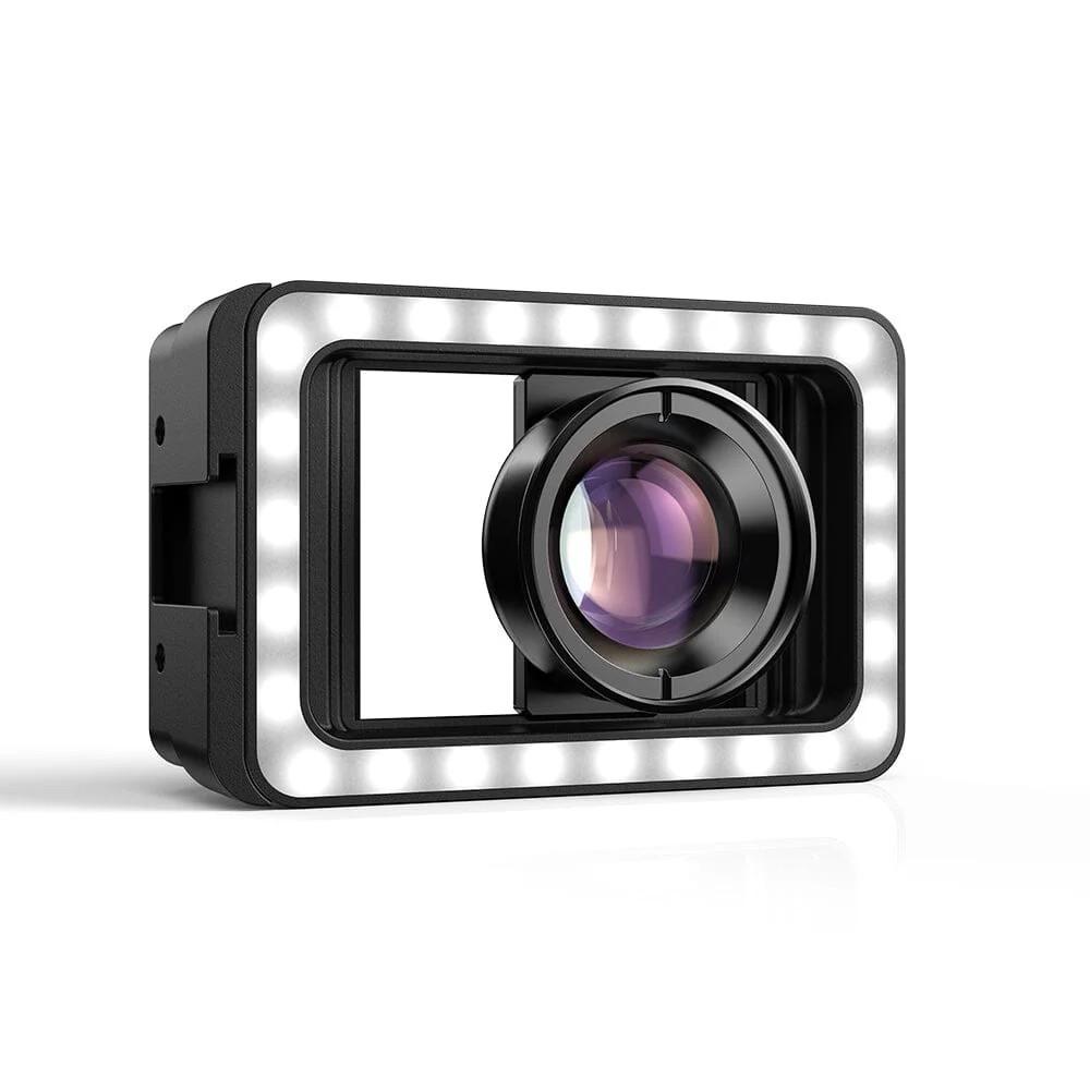 Макролинза для телефона с Apexel APL-HB100FL23 kr F1.8 10x подсветкой 100 мм (2226181871)