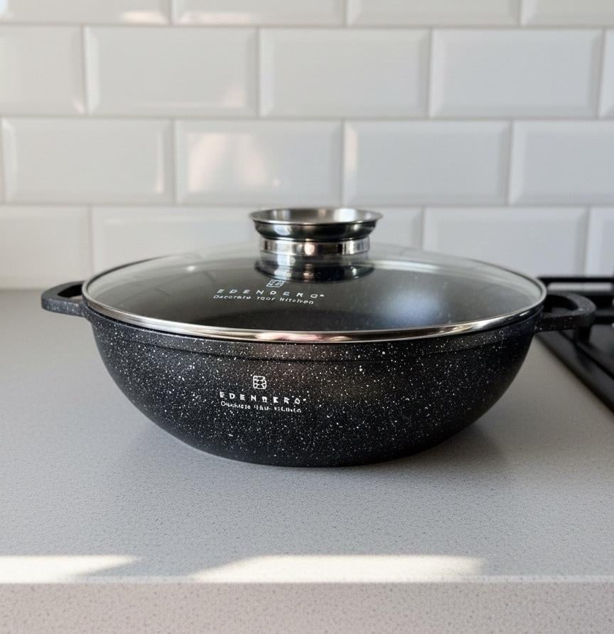 Казан круглий з мармуровим покриттям 3,3 л 28 см (EB-8134)