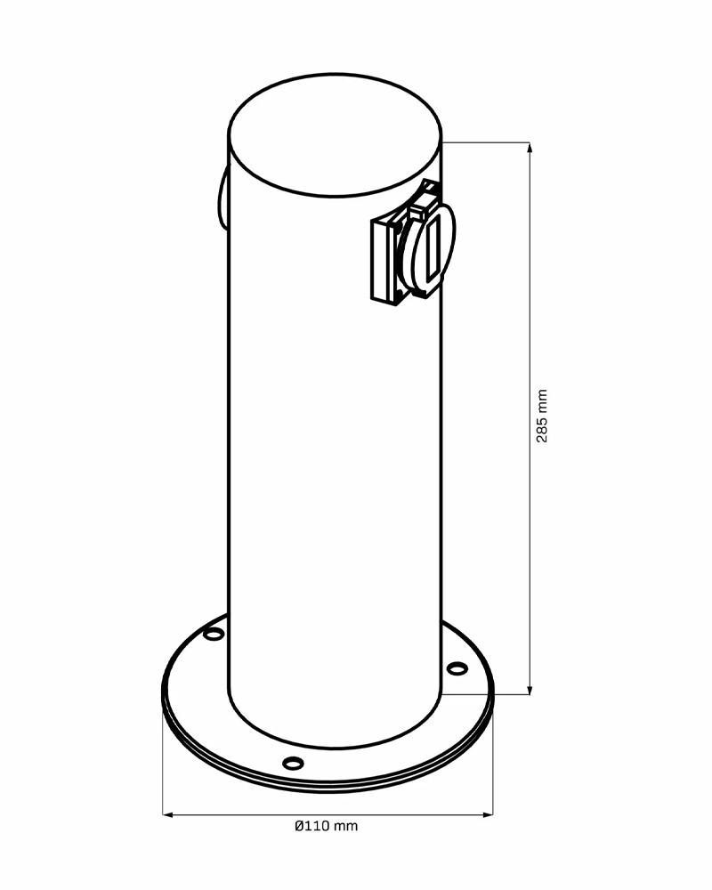 Стовпчик з розетками Goldlux 327956 Elektri IP44 Bk (24573364) - фото 3 Стовпчик з розетками Goldlux 327956 Elektri IP44 Bk (24573364) - фото 3