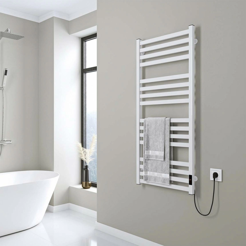 Полотенцесушитель Deffi Magnus П16 электрический Е правое соединение 500х1200 мм Белый